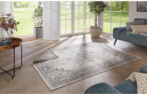Sivo-krémový vonkajší koberec NORTHRUGS Borbon, 120 x 170 cm