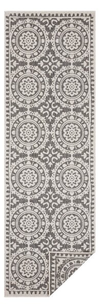 Sivo-krémový vonkajší koberec NORTHRUGS Jardin, 80 x 250 cm
