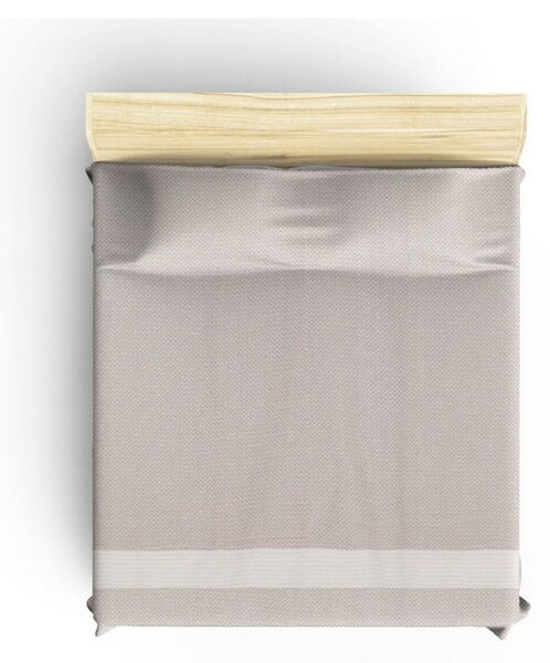 Béžový bavlnený pléd na dvojlôžko 230x200 cm Seritli – Mijolnir