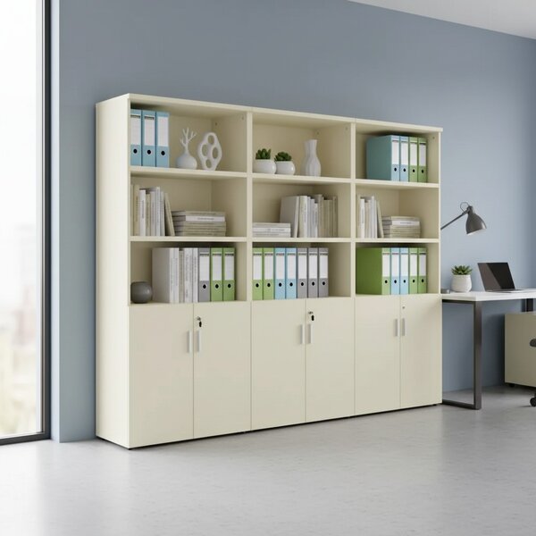 Vysoká skriňa SimpleOffice 80 x 40 x 180 cm, biela