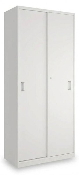 Vysoká skriňa SimpleOffice 80 x 40 x 180 cm, biela