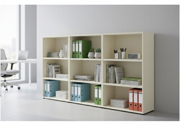 Stredná skriňa SimpleOffice 80 x 40 x 120 cm, biela
