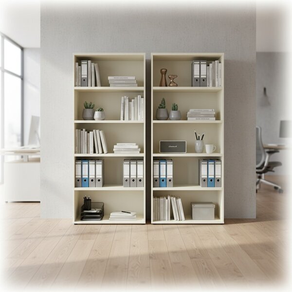 Vysoká skriňa SimpleOffice 80 x 40 x 180 cm, biela