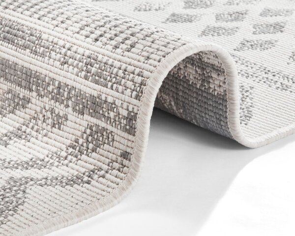 Sivo-krémový vonkajší koberec NORTHRUGS Biri, 80 x 250 cm