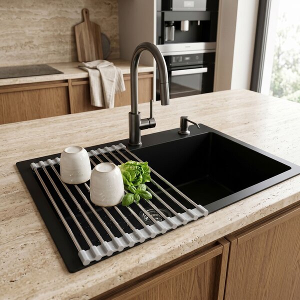 Rolovací odkvapkávač na drez REA P12298A Grey