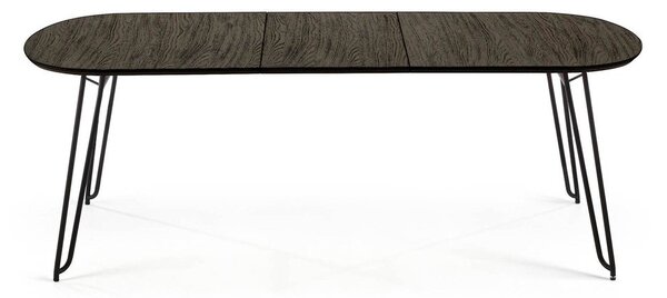 Rozkladací jedálenský stôl s doskou v dekore jaseňového dreva 90x140 cm Norfort – Kave Home