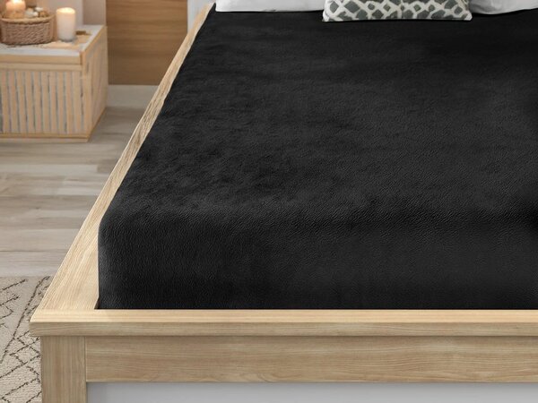 Plachta mikroplyš SOFT 90x200 cm čierna