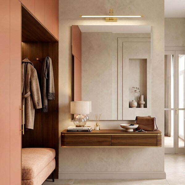 Toolight Toolight, LED nástenné svietidlo, 60cm, 12W, 4000K, 1500lm, SWE020-1W, zlatá lesklá, OSW-20119