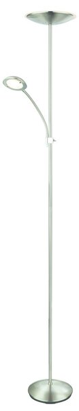 Rabalux 7006 LED stojaca lampa s čítacou lampičkou Vlasta 18W a 5W | 3000K - chróm