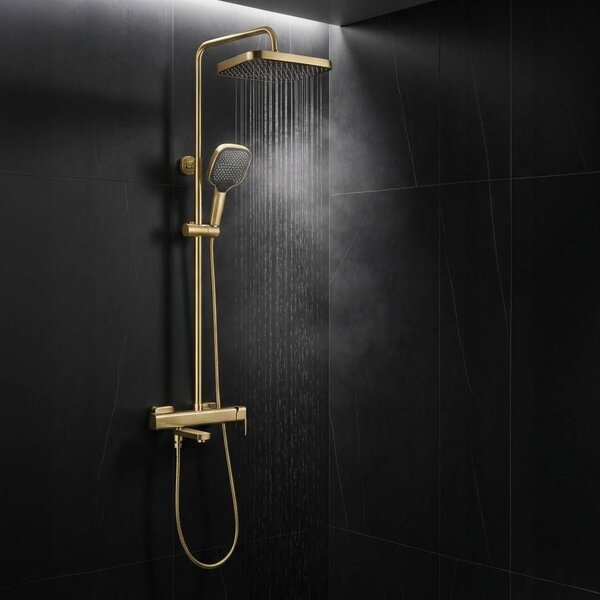 Sprchový set Rea Arlo Brush Gold