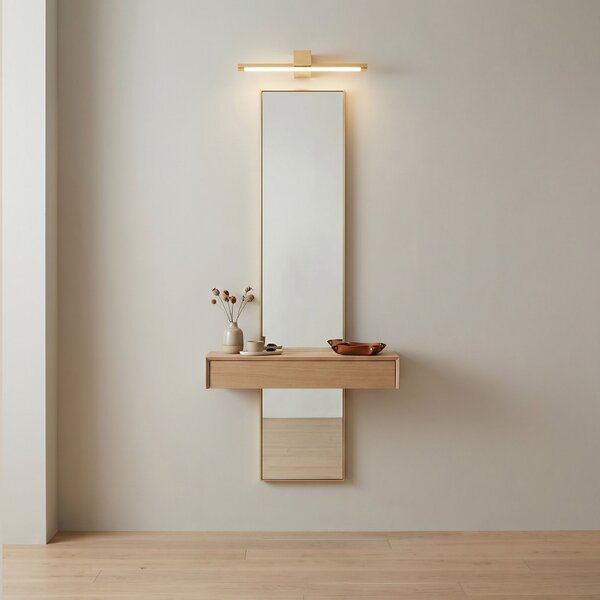 Toolight Toolight, LED nástenné svietidlo, 40cm, 8W, 4000K, 1000lm, SWE043-1W, zlatá lesklá, OSW-20143