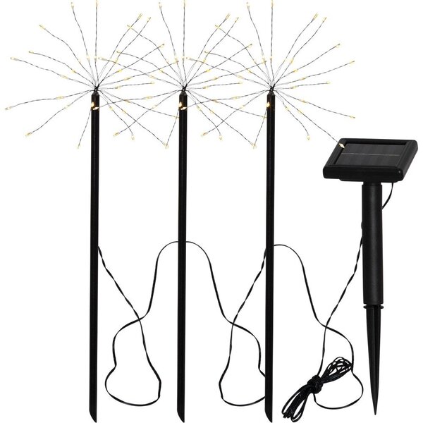 LED zapichovacie solárne vonkajšie svietidlá v súprave 3 ks (výška 40 cm) Firework – Star Trading