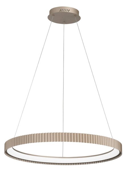 LED závesné svietidlo Niike, zlatá farba, Ø 70 cm, kov,, Mosadz / zlato, Obývacia izba / jedáleň, kov, Moderný, Závesné svietidlo