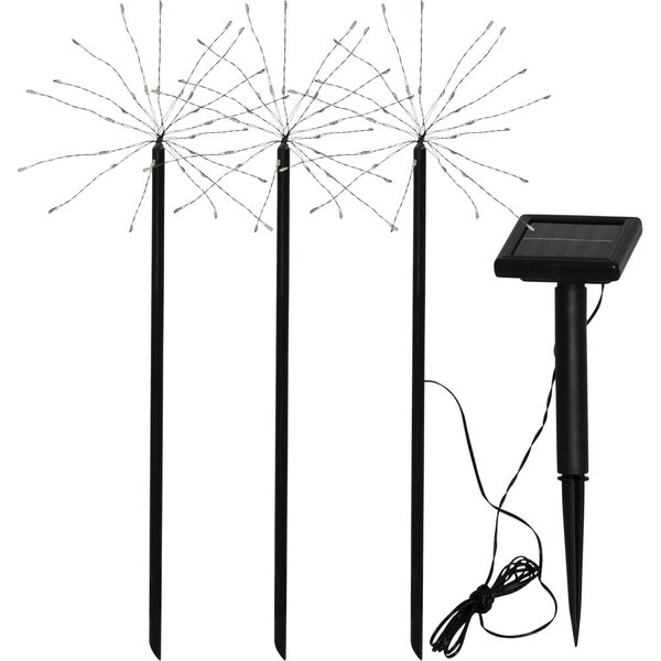 LED zapichovacie solárne vonkajšie svietidlá v súprave 3 ks (výška 40 cm) Firework – Star Trading