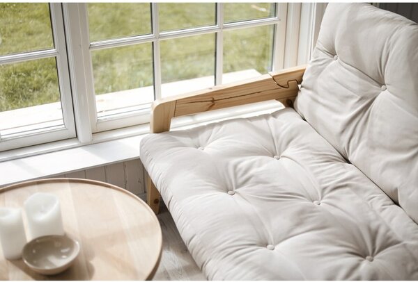 Variabilná rozkladacia pohovka s futónom v bielej farbe Karup Design Grab Natural/Natural