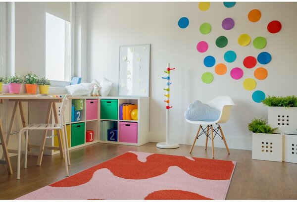 Červený/ružový detský koberec 120x170 cm Hugsy Coral – FD