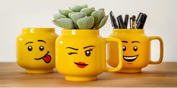 Žltý keramický detský hrnček 255 ml Head - LEGO®