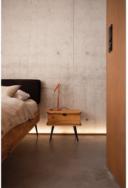 Nočný stolík z dubového dreva v prírodnej farbe Kula - The Beds