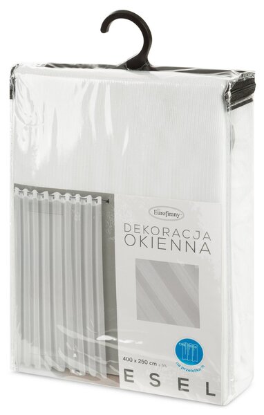 ZÁCLONA NA KRÚŽKOCH ESEL 350X250 CM BIELA
