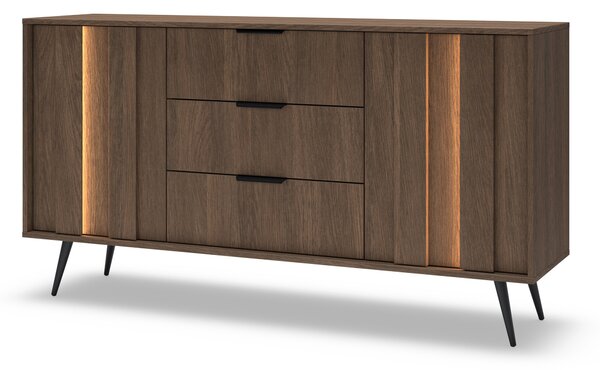 Komoda Flaro 153 cm so zásuvkami - dub dunin
