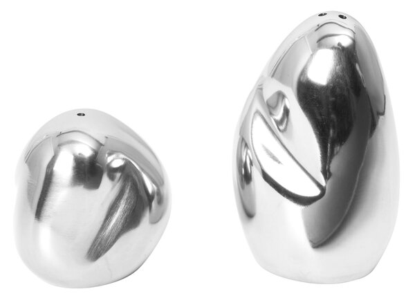 Soľnička s koreničkou Orevo Shakers Steel – set 2 ks