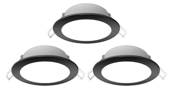 Aigostar-SADA 3x LED Vonkajšie podhľadové svietidlo LED/4,8W/230V 4000K IP65 čierna