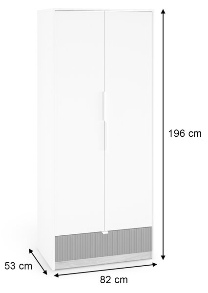 Skriňa Torino 82x196x53 - biela