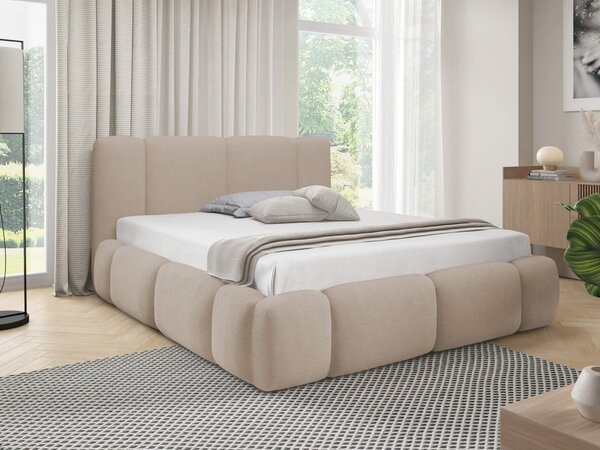 Mirjan24 Čalúnená posteľ s úložným priestorom Kirasti Boucle, Rozmer postele: 140x200, Dostupné poťahy: Lambi 01 5903211521201