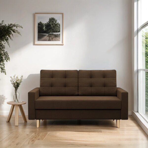Dvojmiestna pohovka BLANK Comfort rozkladacia, hnedá