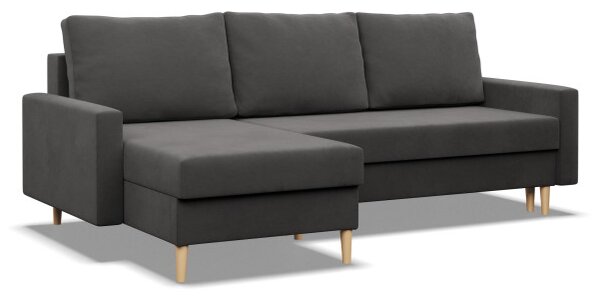 Rohová rozkladacia sedačka BLANK Comfort sivá