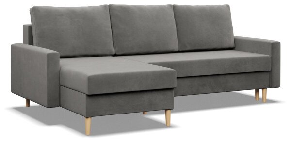 Rohová rozkladacia sedačka BLANK Elegant svetlosivá