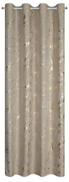 Dekorstudio Záves LANI na dekoračných krúžkoch 140x250 cm - béžový