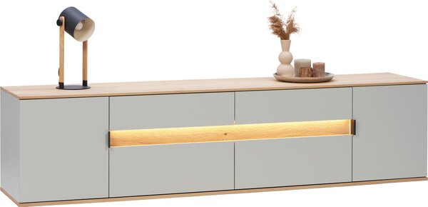 NÍZKA KOMODA, sukový dub, farba duba, svetlosivá, 225,6/54,2/48 cm Dieter Knoll - Komody