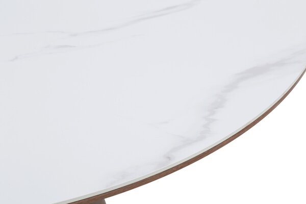 JEDÁLENSKÝ STÔL, biela, farba vlašského orecha, 120/120/75 cm Livetastic - Stoly, Online Only