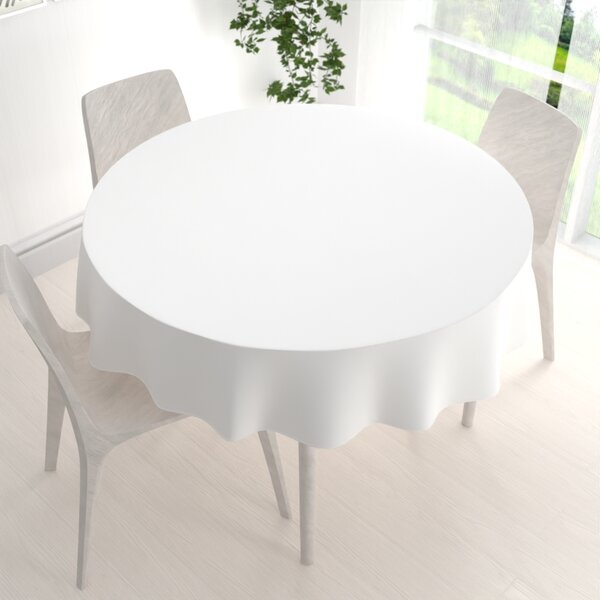 Biante Bavlnený okrúhly obrus MONI MO-039 Biely Ø 110 cm