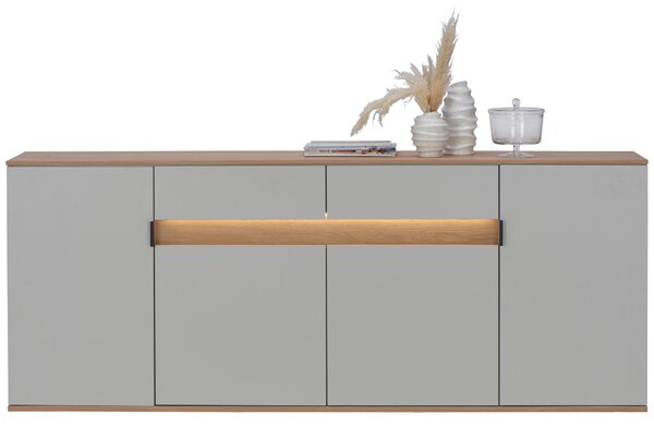 ŠIROKÁ KOMODA, sukový dub, farba duba, svetlosivá, 205,6/80/42 cm Dieter Knoll - Komody