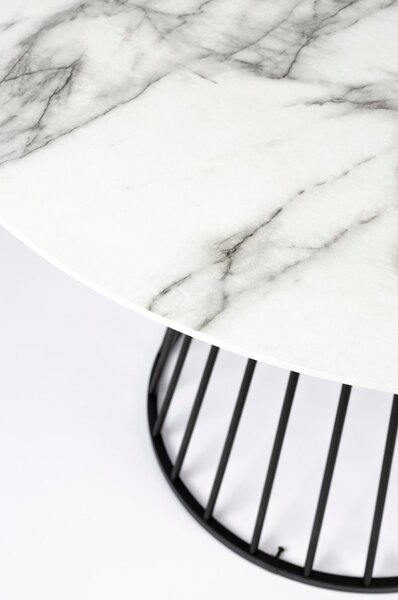 Okrúhly jedálenský stôl s doskou v dekore mramoru ø 110 cm Floris – White Label