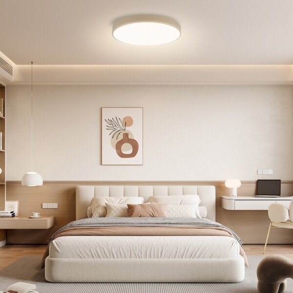 Brilagi - LED stmievateľné svietidlo POOL SMART LED/60W/230V priemer 50 cm Wi-Fi Tuya béžové + diaľkové ovládanie