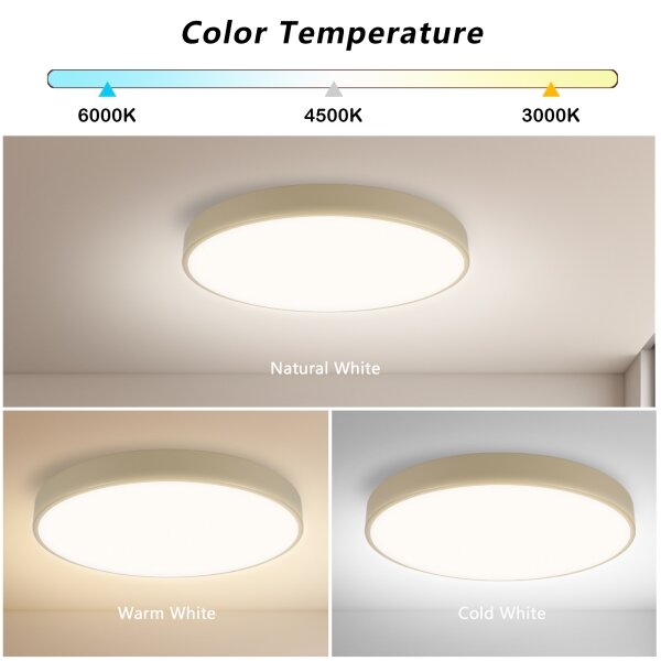 Brilagi - LED stmievateľné svietidlo POOL SMART LED/60W/230V priemer 50 cm Wi-Fi Tuya béžové + diaľkové ovládanie