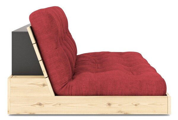 Červená menčestrová rozkladacia pohovka 196 cm Base – Karup Design