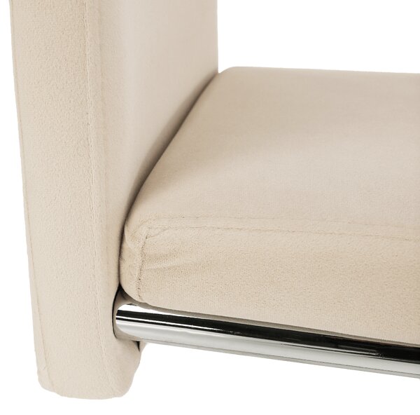 KONDELA Jedálenská stolička, béžová Dulux Velvet látka/svetlé šitie, ABIRA NEW