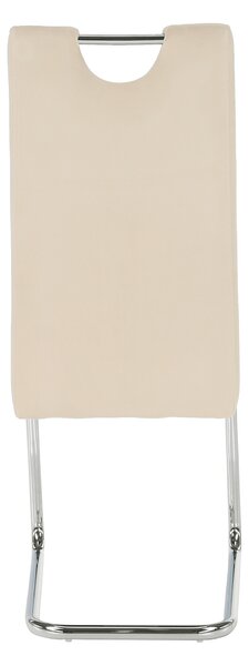 KONDELA Jedálenská stolička, béžová Dulux Velvet látka/svetlé šitie, ABIRA NEW