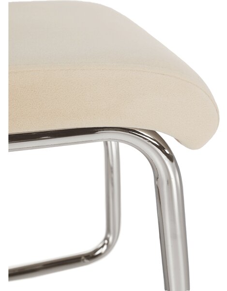 KONDELA Jedálenská stolička, béžová Dulux Velvet látka/svetlé šitie, ABIRA NEW
