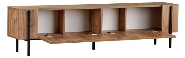 TV stolík ZENORI 180 cm, borovica Atlantic/čierna