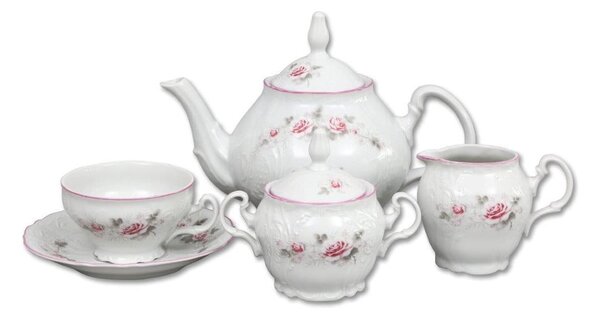 Porcelánová súprava na čaj s ružičkami Thun Bernadotte