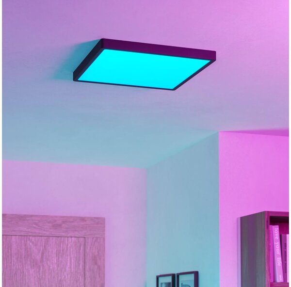 Eglo 901728 - LED RGBW stmievateľné kúpeľňové stropné svietidlo FUEVA-Z LED/17,8W/230V 39cm IP44 čierna
