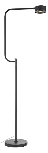 LED stojacia lampa Hugo, čierne, železo, výška 130 cm, stmievateľné., Čierna, Pracovňa / Kancelária, kov, Stolová lampa