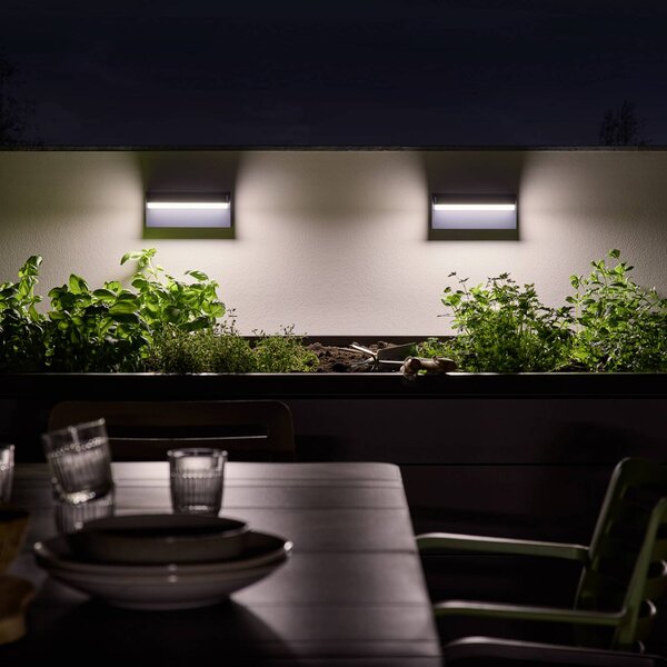 OSRAM LED vonkajšie nástenné svietidlo ENDURA STYLE ROBUST tmavošedá IP54, Hliník / sivá / zinok, Hliník, Moderný, Nástenné svietidlo