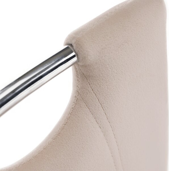 KONDELA Jedálenská stolička, béžová Dulux Velvet látka/chróm, OLIVA NEW