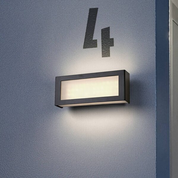 OSRAM LED vonkajšie nástenné svietidlo ENDURA STYLE NOVA, tmavošedá, IP54, Hliník / sivá / zinok, Hliník, Moderný, Nástenné svietidlo